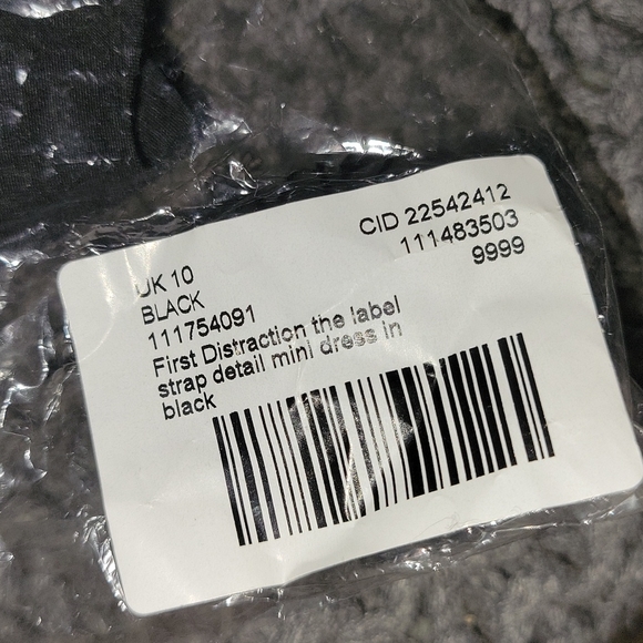First Distraction the label strap detail mini dress in black - Picture 6 of 7